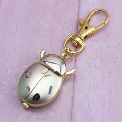 JSHE Fashion Women's Men's Ladybug Vintage Quartz Animal Keychain Pendant Gift Watch thumbnail 2