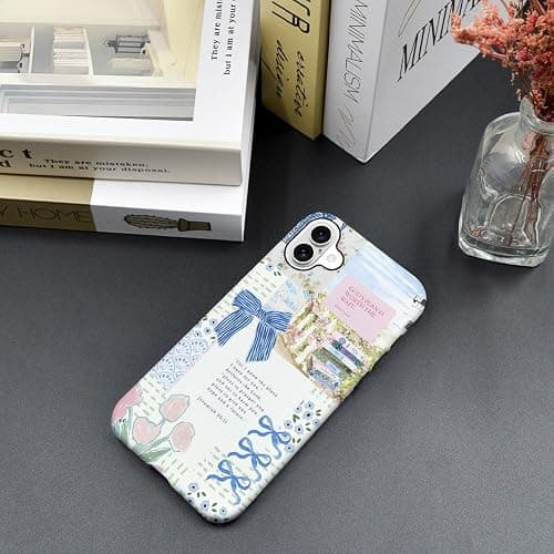 Case for iPhone 16 Plus - Slim Fit Anti-Scratch Phone Case for Girl Women - Christian Blue Bow God Religious (Frosted) thumbnail 6