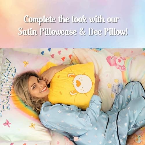 Franco Care Bears Classic Retro Rainbow Bedding 7 Piece Super Soft Comforter and Sheet Set with Sham, Queen, (100% Official Licensed Product) Collectibles thumbnail 6