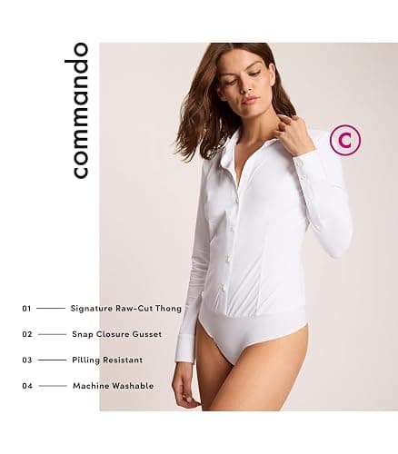 commando Women's Classic Button Down Thong Bodysuit thumbnail 2