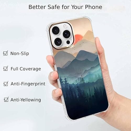 malegaon Sunset Nature Landscape Case for iPhone 16 Pro,Wilderness Night Art Painting,Soft TPU Full Cover Case for iPhone 16 Pro thumbnail 2