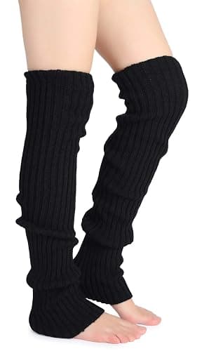 Pareberry Women's Winter Over Knee High Footless Socks Knit Warm Long Leg Warmers thumbnail 4