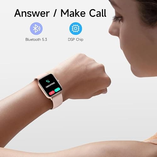 Smart Watch for Women, 1.85" HD Smartwatch Compatible iPhone/Samsung/Android (Answer/Make Calls), 100+ Sport Modes Fitness Tracker with Heart Rate/Sleep/SpO2 Monitor, IP68 Waterproof, with 2 Bands thumbnail 4
