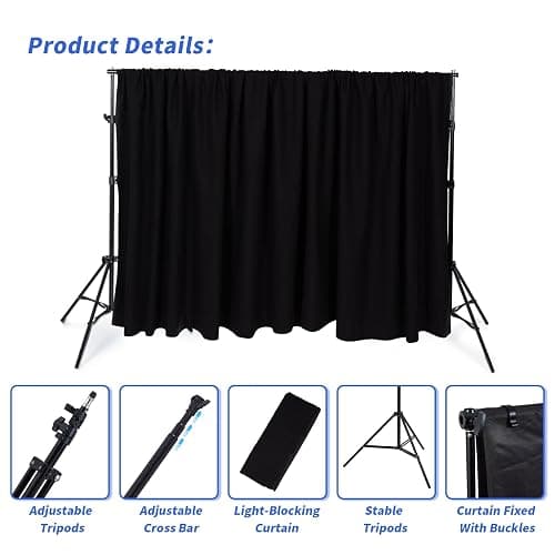 Niyanghome Classroom Puppet Stage, Puppet Show Theater with 2 Tripods, Cross Bar, Curtain and Carrying Bag, Portable Stage Suitable for School, Churches, and Family Shows thumbnail 4