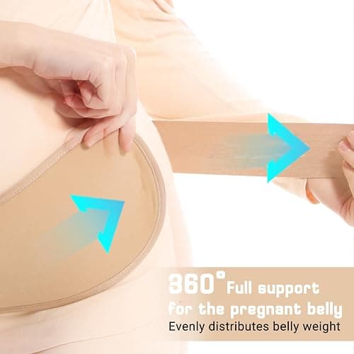 ACCUBIO Maternity Belly Band for Pregnant Women, Maternity Belt, Pregnancy Belly Support Band for Abdomen,Breathable and Adjustable Belly Brace, Relieve Waist and Back Pain (XXL) thumbnail 4