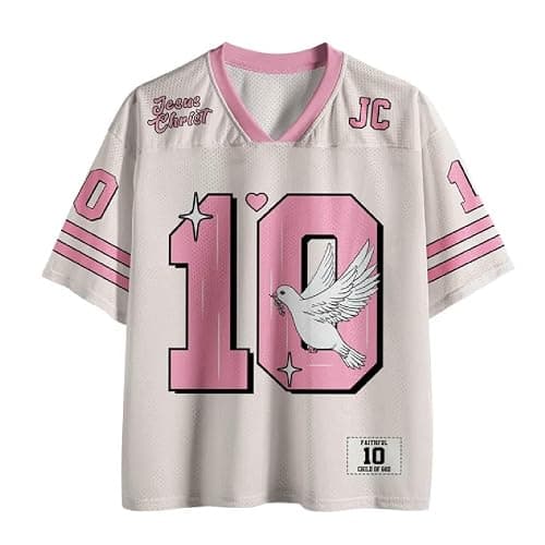 Graphic Tees Summer Novelty Women Men Oversized Dove Christian Jersey - Image 1