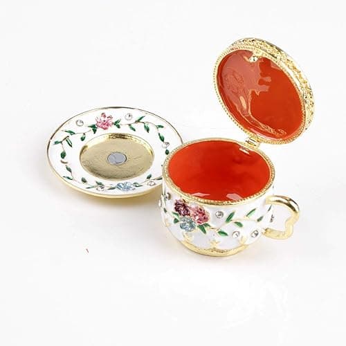 SEVENBEES Coffee Cup Figurine Collectibles Hinged Jewelry Box Trinket Boxes thumbnail 5