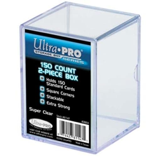 Ultra PRO 81147 2-Piece 150 Count Clear Card Storage Box - Image 1