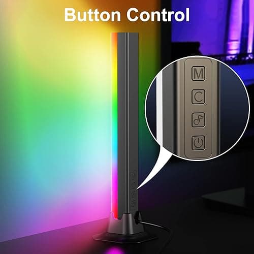 velted RGB Light Bar, Music Sync RGB IC LED Lights Bars, USB Powered Ambient Lighting, Remote Control Color Changing Gaming TV Backlight, 8 Dynamic Modes for PC Room Monitor Desk thumbnail 6