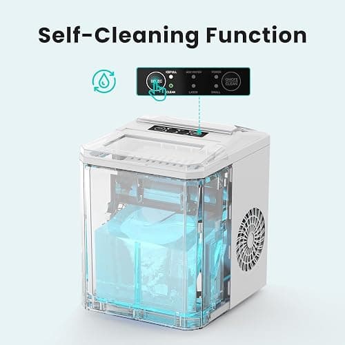 OLIXIS Nugget Ice Maker Machine, 26lbs in 24Hrs, 9 Ice Cubes in 6 Mins,Auto-Cleaning Portable Ice Maker with Basket and Scoop, Countertop Ice Maker for Home/Kitchen/Camping/RV, White - White thumbnail 4