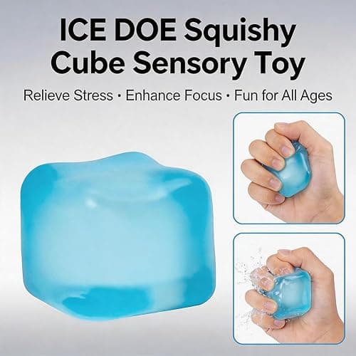 Nice Cube Glow Sensory Cube Toy, TPR Fidget Cube & Glow In Dark Block, for Home Desktop Classroom Office Daily Play, Soft Handheld Squeeze Toy for Kids Adults Relaxation thumbnail 4