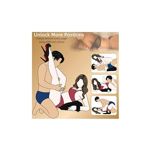 Sex Pillow Foam Sex Furniture Position Pillows with Restraints Handcuffs Set BDSM Bondage Foam Cushion with Wrist Cuffs Multifunctional Sex Toys Pillows for Couples (Black) thumbnail 2