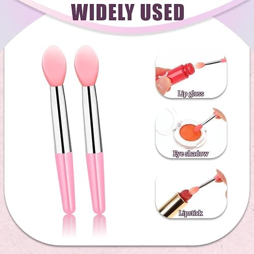 12Pcs Lip Mask Applicator Silicone LIp Applicator Makeup Beauty Lipstick Brushes Eyebrow Lipstick Brushes Applicator Cosmetic Brush Set for Lipstick Lip Gloss Lip Mask Eyeshadow thumbnail 3