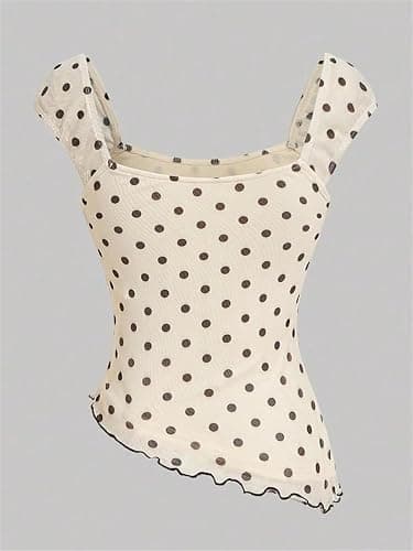 Alyweatry Women Y2k Coquette Shirt Cute Short Sleeve Vintage Fairy Grunge Aesthetic Ruffle Crop Top 90s Preppy Clothes thumbnail 2