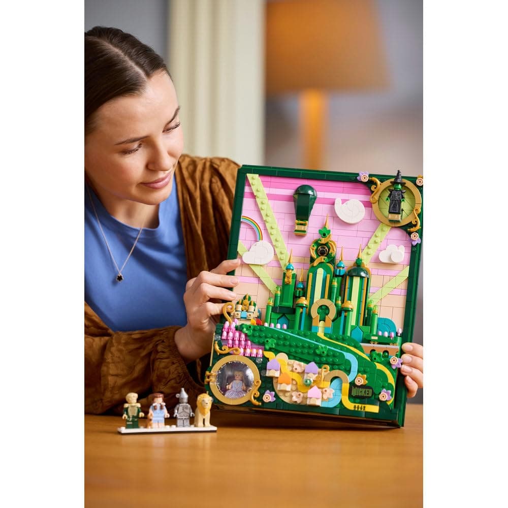 LEGO Wicked Emerald City Wall Art - 3D Building Set for Adults - Display Model with 6 Minifigures incl. Dorothy, and a Toto Dog Figure - DIY Home Decor - Gift for Movie Fans - 75685 thumbnail 8