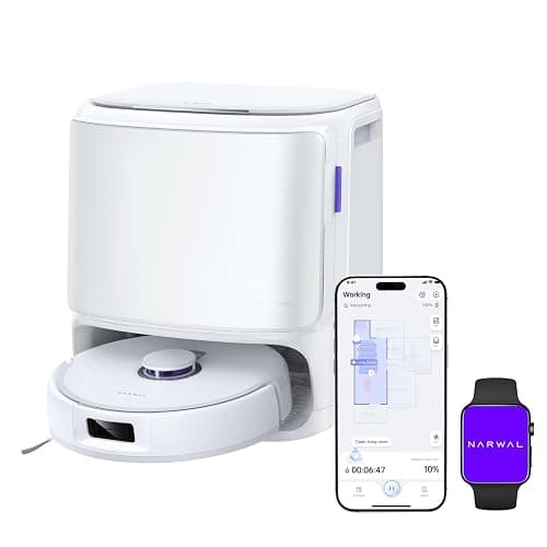 NARWAL Freo X10 Pro Robot Vacuum and Mop Combo, 11,000Pa Suction,DualFlow Tangle-Free System,MopExtend Edge Cleaning,Self-Emptying,Auto Mop Wash & Dry,for Pet Hair & Hard Floors,White - Image 1