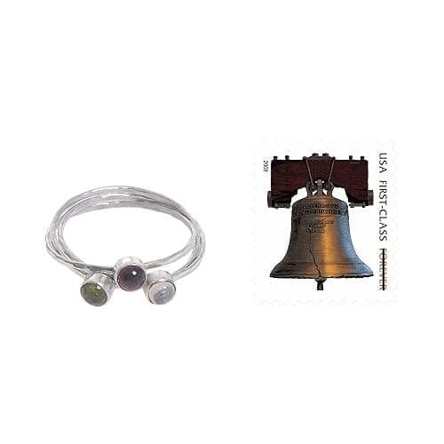 NOVICA Artisan Handmade Multigemstone Cocktail Ring Balinese Garnet Peridot Rainbow Moonstone .925 Sterling Silver Indonesia Modern Birthstone 'Memorable Trio' thumbnail 4
