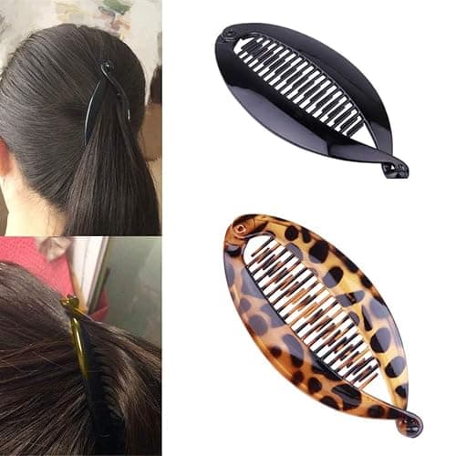Ajinacious 3 Pcs Banana Hair Clips, Double Banana Clip Long Hair Clips, Vintage Clincher Combs Tool Accessories Fishtail Hair Clip Combs, Women Girls thumbnail 5