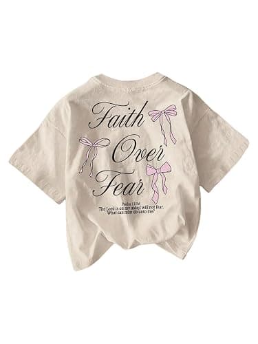 SOLY HUX Women's Summer Graphic Tees Cute Bow Letter Short Sleeve T Shirt | Y2k, Graphic, Cute, Bow Letter Print, Short Sleeve, Aesthetic, Summer Tops - Image 1
