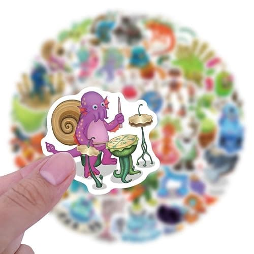 60PCS My Singing Monster Stickers My Singing Monsters Toys Vinyl Waterproof Stickers for Laptop,Bumper,Skateboard,Water Bottles,Computer,Phone, for Kids,Teens,Adult thumbnail 4
