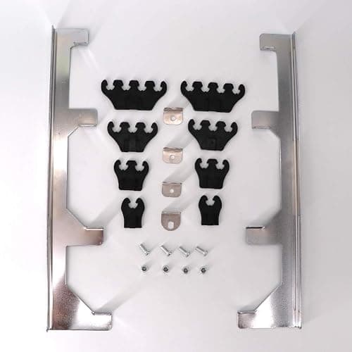 KIPA Chrome Linear Spark Plug Wire Separators Divider Loom Black Valve Cover Fits for Chevy Ford Mopar SBC 265 283 305 350 400 396 thumbnail 2