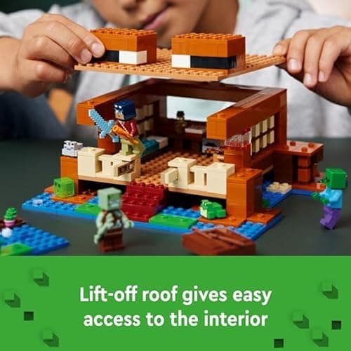 LEGO Minecraft The Frog House Building Toy for Kids, Minecraft Toy Featuring Animals, a Toy Boat and Mob Figures, Gaming Gift for Girls and Boys Ages 8 and Up, 21256 thumbnail 6