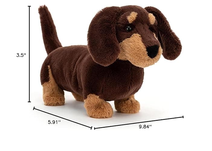 Jellycat Otto Sausage Dog Stuffed Animal, Medium 11.5 inches - Dogs and Puppies Plush Toy - Classic Children's Gift thumbnail 2