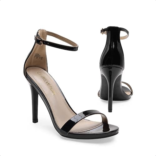 DREAM PAIRS Women's High Heels Flower Ankle Strap Stilettos Round Open Toe Dressy Sexy Sandals thumbnail 4