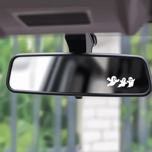 3 Pcs Small Ghost Sticker, Cute Spooky Halloween UV DTF Decal Minimalist Ghost Mirror Stickers for Car, Glass, Window, Laptop, Tumbler, Gift for Friends, Teens, Halloween Lovers – 4 Inches (Ghost) - Image 1