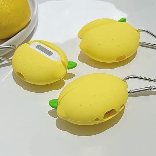 Silicone Case for Airpods Pro/Pro 2 Gen, Cute Lemon Fruit Protective Soft Rubber Cover Skin with Anti-Lost Keychain (Lemon Case) thumbnail 5