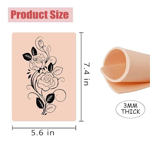 3MM Fake Skin Tattoo - SOTICA 12pcs Tattoo Skin 3mm Tattoo Practice Skins 6×8" Tattoo Fake Skin Silicone Practice Skin for Tattoo Thick Fake Tattoo Skin Piel Sintética Para Tatuar for Tattoo Supplies thumbnail 3