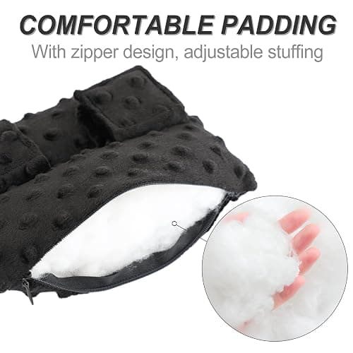 BNRendles Pacemaker Pillow Chemo Port Pillows for Mastectomy, Open Heart Surgery Recovery Gifts Breast Cancer Bypass Post Surgery Cushion, Minky Dot Black thumbnail 4