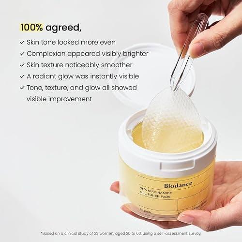 Biodance Vita Niacinamide Gel Toner Pads, Dark Spot Corrector, Evening Skin Tone, Gentle Exfoliating Toner Pads with Vitamin C, Pre-Soaked Pads, Korean Skin Careㅣ4.93 fl.oz.(140g)*60Pads thumbnail 6
