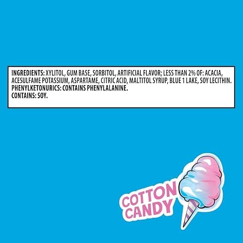 Trident Vibes Cotton Candy Sugar Free Chewing Gum, 40 Piece Bottle (Pack of 3) thumbnail 3