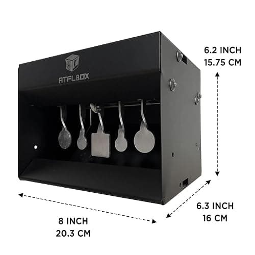 Atflbox Pellet Gun Target Trap Resets with Center Shot, Metal Airgun Rifle Bullet Trap Shooting Target for Backyard, Outdoor, Indoor thumbnail 5