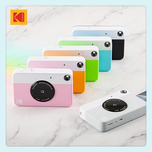 KODAK Printomatic Full-Color Instant Print Digital Camera - Colorful Photos On Zink 2x3" Sticky-Back Photo Paper - 5MP, Portable, Creative Fun Gift for Birthday, Christmas, Holiday - Blue - Blue - Camera thumbnail 7