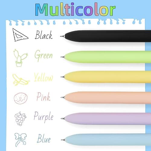 UIXJODO Colored Pens, 6 Pcs Colorful Pens Fine Point Smooth Writing Pen, 0.5mm Colored Ink Gel Pen for Journaling Note Taking Planner, School Supplies Gifts for Nurse Teacher (6 Pcs Gold Vibrant) thumbnail 3
