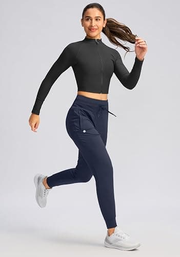 G Gradual Women's Joggers Pants with Zipper Pockets High Waisted Sweatpants Athletic Tapered Pants for Women Lounge Workout thumbnail 3