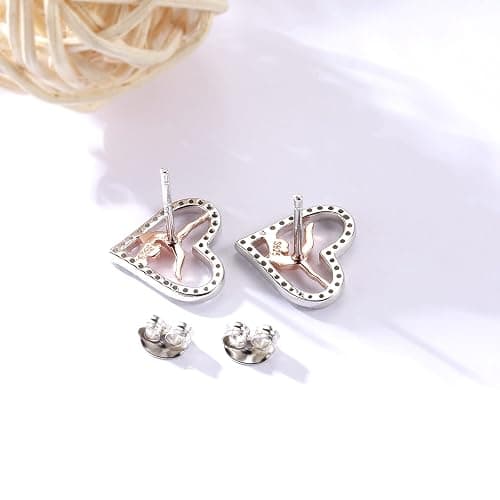 Gymnastics Stud Earrings - 925 Sterling Silver Gymnastic Earring Gymnast Jewelry Gifts for Women thumbnail 5