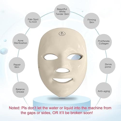 IOBTY Red Light Therapy Mask for Face, Blue & Red LED Light Therapy Face Masks Skincare at Home, USB Rechargeable (Maize Yellow) thumbnail 3
