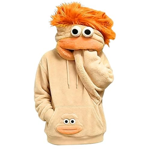 Big Mouth Monster Pullover Hoodies Flannel Unisex Halloween Cosplay pajamas | 3d Plush Monster Hood, Surprise for Friends, Lightweight Thick Plush, Loungewear Pajamas, Drop Shoulder, Novelty thumbnail 5