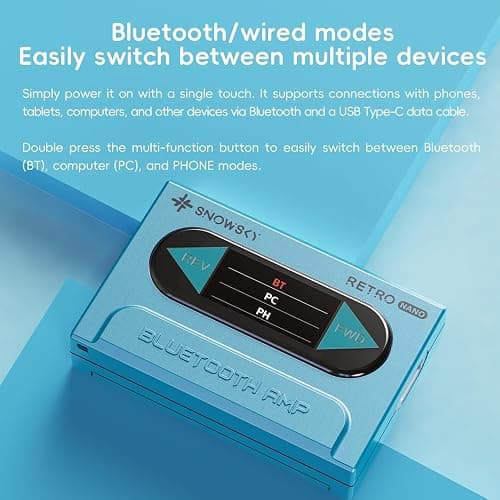 FiiO/Snowsky Retro Nano Bluetooth USB DAC AMP with LDAC, aptX Adaptive, aptX LL (3.5mm Unbalanced & 4.4mm Balanced Output) (White) thumbnail 6