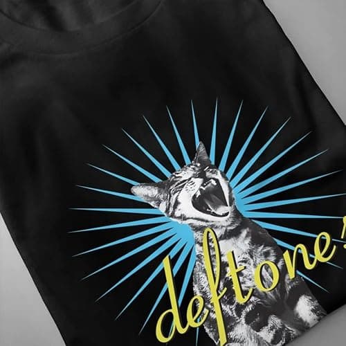 Deftones T Shirt Men Women Shirt Hip hop Crew Neck Short Sleeves Tee Black L thumbnail 2