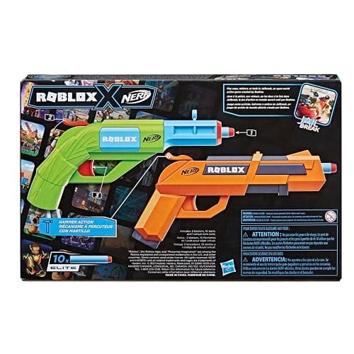 Nerf Roblox Jailbreak: Armory, Includes 2 Hammer-Action Blasters, 10 Elite Darts, Code to Unlock in-Game Virtual Item thumbnail 4