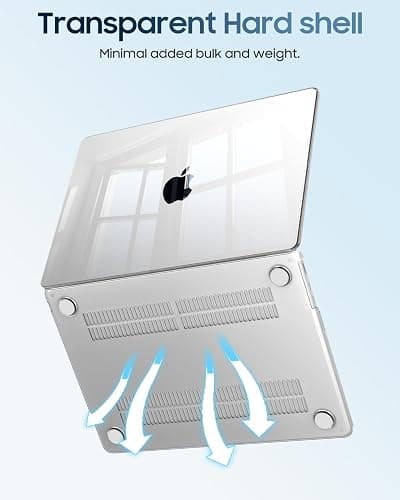 Fintie Hülle Kompatibel mit MacBook Air 15 Zoll M5 M4 M3 M2 (2026-2023) | A3448 A3241 A3114 A2941, Ultradünne Hartschale Schutzhülle Snap Case Cover, Transparent thumbnail 6