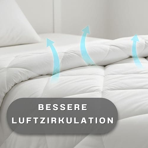 Amazinggirl Bettdecken Set 200x220 Ganzjahresbettdecken mit 2 Kissen 80x80 – Weiche atmungsaktive klimaregulierende Steppbettdecken für Allergiker, Oeko-Tex Zertifiziert, waschbar thumbnail 3