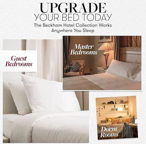 Beckham Hotel Collection Bed Pillows Standard/Queen Size Set of 2 - Original Soft Down Alternative Pillow for Sleeping - Soft Support for Back, Stomach or Side Sleepers thumbnail 9
