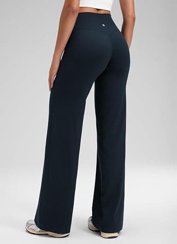 CRZ YOGA Softretch Wide Leg Pants 28"/30"/32" | No Front Seam, Ultimate Comfort, Next to Skin, Yoga, Casual, High Waisted, for Women thumbnail 2