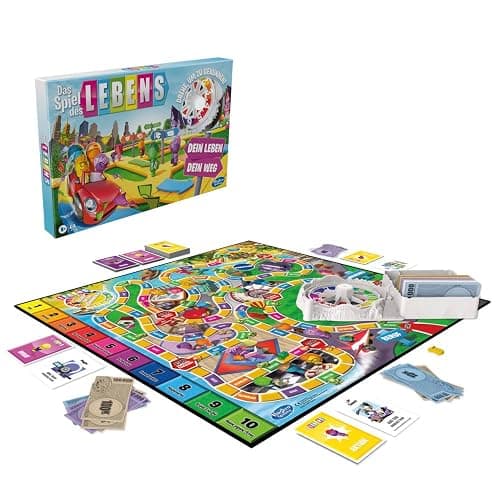 Hasbro Das Spiel des Lebens, Brettspiel für die ganze Familie für 2 – 4 Spieler, für Kinder ab 8 Jahren, enthält Bunte Stifte thumbnail 2