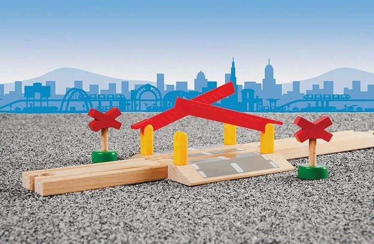 BRIO World 33388-4 Piece Railway Crossing Set | Fun and Interactive Wooden Train Accessory for Kids | Enhances Creativity and Motor Skills | FSC-Certified Eco-Friendly Toy for Ages 3 and Up thumbnail 2